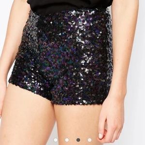 Asos glamorous sequin shorts NWT